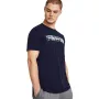 Under Armour vyriški marškinėliai Camo Chest Stripe trumpomis rankovėmis tamsiai mėlyni