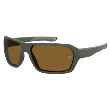 Under Armour UA-RECON-DLD vyriški poliarizuoti sportiniai akiniai nuo saulės – matinė juoda/pilka – 64/15/125 mm