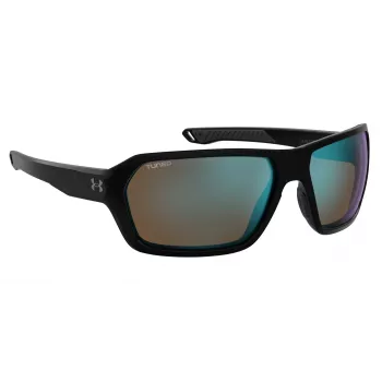 Under Armour UARECON807G4W Vyriški sportiniai akiniai nuo saulės – matinio juodo rėmelio, pilki poliarizuoti lęšiai, 64/17/125 mm