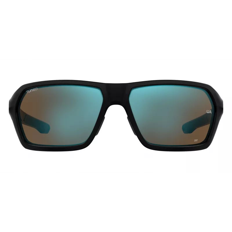 Under Armour UARECON807G4W Vyriški sportiniai akiniai nuo saulės – matinio juodo rėmelio, pilki poliarizuoti lęšiai, 64/17/125 mm