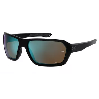 Under Armour UARECON807G4W Vyriški sportiniai akiniai nuo saulės – matinio juodo rėmelio, pilki poliarizuoti lęšiai, 64/17/125 mm