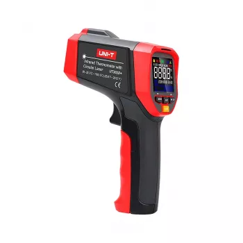 UNI-T UT302D+ Infraraudonųjų spindulių termometras su dvigubu lazeriu, 20:1 D:S, -32°C iki 1050°C, spalvotu LCD ekranu
