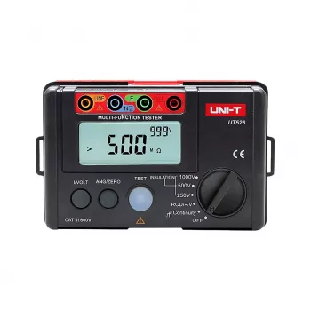 UNI-T UT526 Multifunction Meter elektrikams - izoliacijos, RCD, kilpos/PFC/PSC, įtampos ir tęstinumo testeris