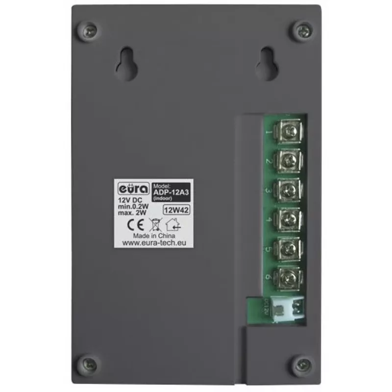 UNIFON EURA ADA-12A3 analoginis domofono ragelis baltas