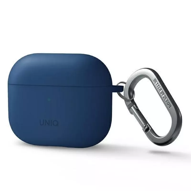 UNIQ Nexo Dėklas AirPods 3 su Ausų Kabliukais Silikoninis - Mėlynas