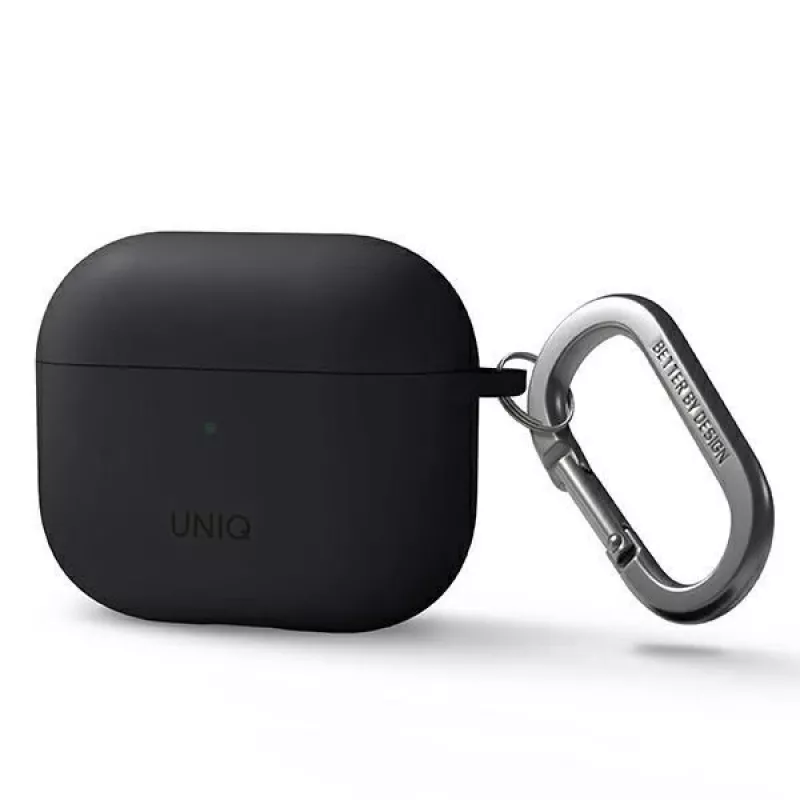 UNIQ Uniq Nexo Dėklas AirPods 3 su Ausų Kabliukais Silikonas - Pilka