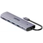Unitek 4 prievadų USB 3.0 šakotuvas su 30 cm kabeliu, pilkas