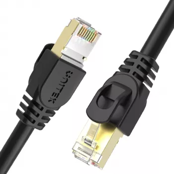 UNITEK Cat.7 SSTP Ethernet Patch Cable RJ45, 0,5 m, pilka, 10 Gbps, 600 MHz, auksu padengti kontaktai