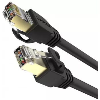 UNITEK Cat.7 SSTP Ethernet Patch Cable RJ45, 0,5 m, pilka, 10 Gbps, 600 MHz, auksu padengti kontaktai