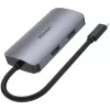 Unitek D1051A USB-C šakotuvas su 1x USB 3.0, VGA, 2x HDMI, Power Delivery ir MST