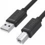 UNITEK USB 2.0 Type-A vyriškas į Type-B vyrišką laidas 2m juodas