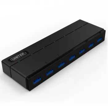 UNITEK Y-3184 7-Port USB 3.0 Hub su maitinimo adapteriu ir BC 1.2 įkrovimu