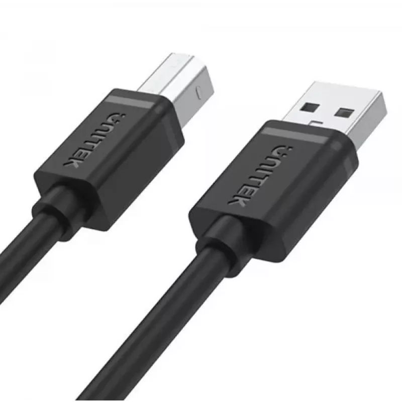 UNITEK Y-C430GBK USB 2.0 A tipo vyriškas į B tipo vyrišką laidas, 1 m, juodas