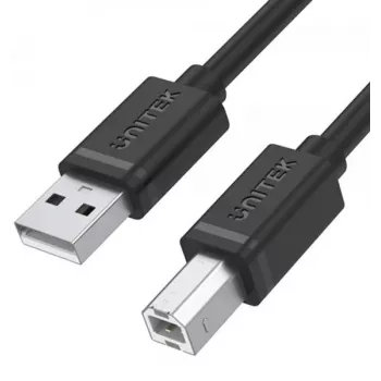 UNITEK Y-C430GBK USB 2.0 A tipo vyriškas į B tipo vyrišką laidas, 1 m, juodas