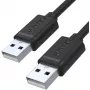 UNITEK Y-C442GBK USB 2.0 Type-A vyriškas į Type-A vyrišką kabelis, 1,5 m, juodas