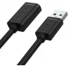 UNITEK Y-C449GBK USB 2.0 ilginimo laidas, Type-A kištukas į lizdą, 1,5 m, juodas