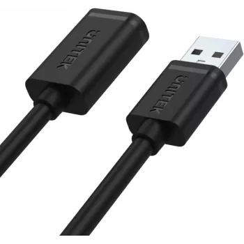 UNITEK Y-C449GBK USB 2.0 ilginimo laidas, Type-A kištukas į lizdą, 1,5 m, juodas