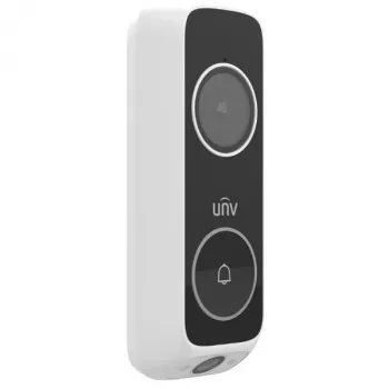 UNIVIEW ED-525B-WB belaidis vaizdo skambutis su kamera, Wi-Fi, 2MP, 1080p, IP65, juoda/balta