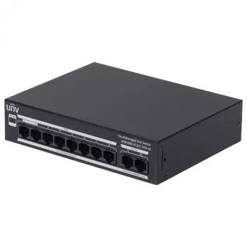 UNIVIEW NSW3000-8T2GT-POE-IN 8 prievadų PoE+ jungiklis, 120W, nevaldomas