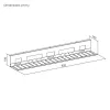 UP UP W-2-31-11CC Kabelių valdymo padėklas, 800x140x100, Baltas