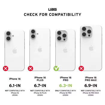 Urban Armor Gear Essential Armor dėklas, skirtas Apple iPhone 15 Pro Max – juodas