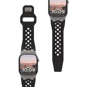 Urban Armor Gear Monarch dirželis Apple Watch Ultra/42/44/45/46mm - juodas/titano 194158114036
