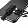 USAMS Lightning Dual Adapter su LED šviesos indikatoriumi SJ357 juodas