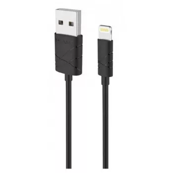 USAMS U-Gee USB į Lightning duomenų ir įkrovimo laidas 1 m juodas