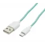 USAMS US-SJ098 USB A į Micro USB įkrovimo laidas 1 m, ciano spalvos
