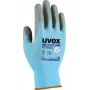 Uvex 60080 apsauginės pirštinės, 12 dydis, mėlynos/pilkos, padengtos aqua-polymer putomis, 6008012