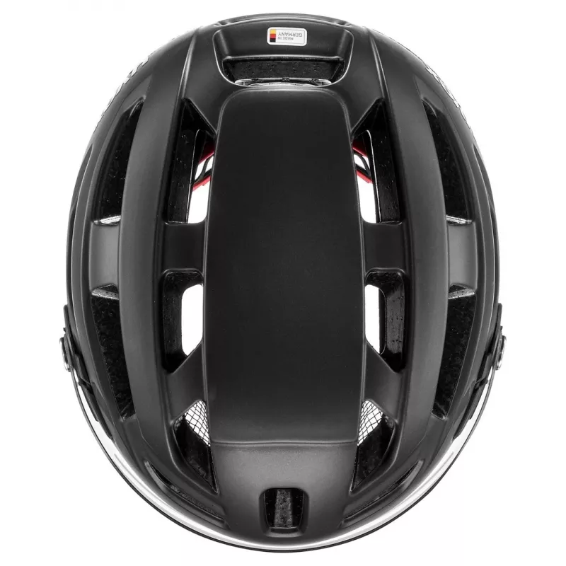 UVEX Finale Visor dviračių šalmas 56-61 cm, juodas matinis