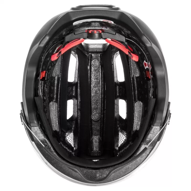 UVEX Finale Visor dviračių šalmas 56-61 cm, juodas matinis