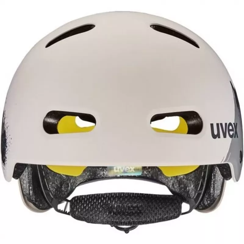 UVEX Kid 4 Style MIPS vaikiškas dviračių šalmas, Dirt Warm Grey