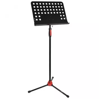 V-TONE DELUXE P1 reguliuojamas natų stovas natoms ir tekstams, sulankstomas trikojis su nešiojimo dėklu, juodas