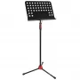 V-TONE DELUXE P1 reguliuojamas natų stovas natoms ir tekstams, sulankstomas trikojis su nešiojimo dėklu, juodas