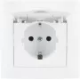 VCX WESA LC 18 rozetė Schuko su dangteliu, paviršinio montavimo, IP44, balta