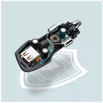 Veger CC50 Rigorous PD38W (1A1C) Automobilinis įkroviklis Juodas