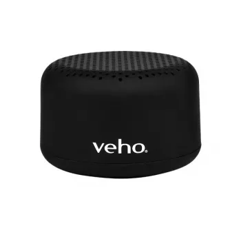 VEHO M3 nešiojamas belaidis Bluetooth garsiakalbis, 4W RMS, IPX5, Micro SD/AUX, juodas