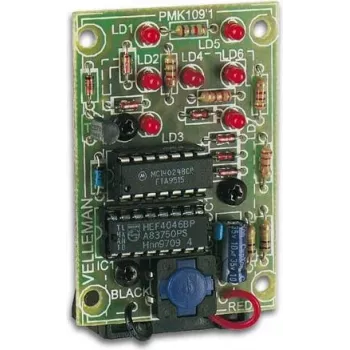 Velleman MK109 vidaus 6 lempų žalias mirksintis dekoratyvinis apšvietimo litavimo rinkinys