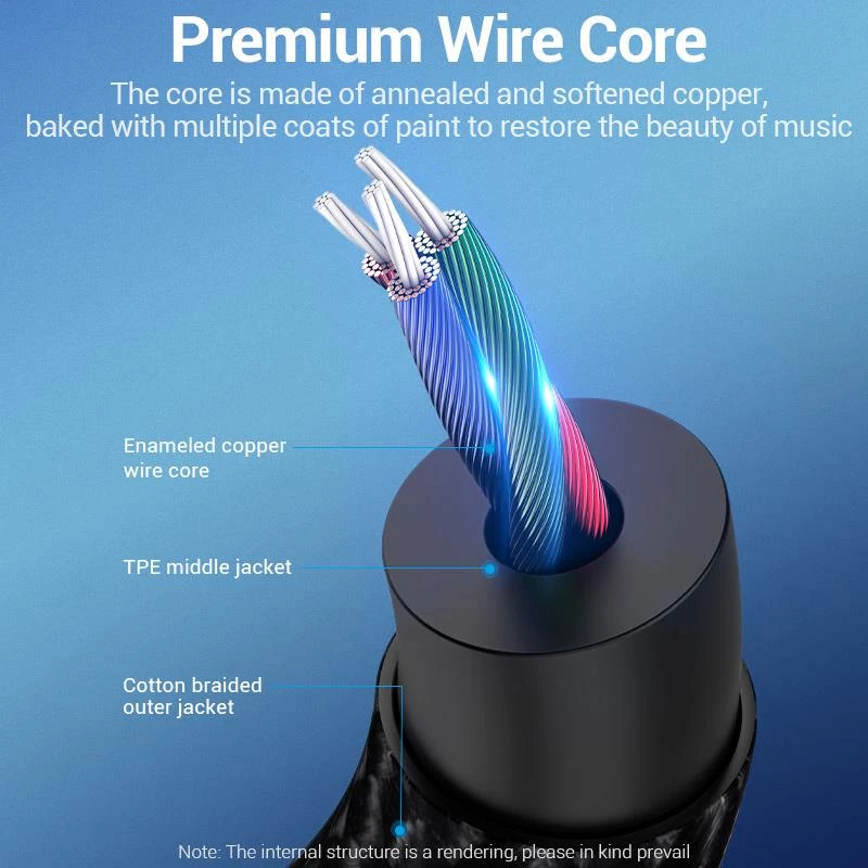 VENTION BGKHF USB-C į 3,5 mm garso adapterio kabelis, 1 m, juodas