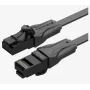 VENTION Cat.6 UTP Gigabit Ethernet komutacinis kabelis 1m juodas IBABF