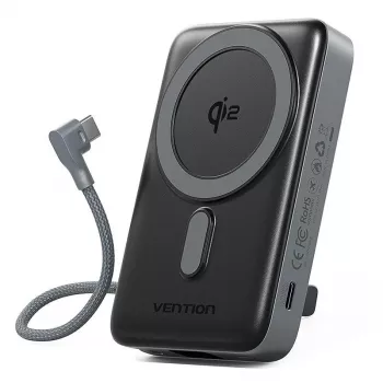 VENTION FKHH0 belaidis power bank 10000mAh 35W PD/QC pilka