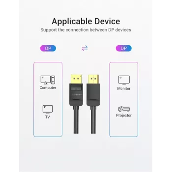 VENTION HACBI DisplayPort laidas 3m juodas