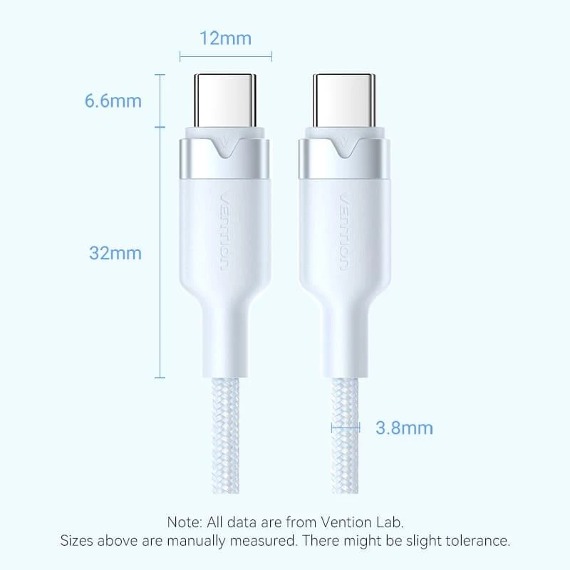 VENTION TRDBF USB-C į USB-C laidas 1m Juodas
