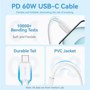 VENTION TZ-FEPW0-EU-01 20W USB-C sieninis įkroviklis