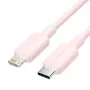 VENTION USB-C į Lightning laidas 1 m rožinis LAKPF - 20W PD greitas įkrovimas ir 480Mbps duomenų sinchronizavimas