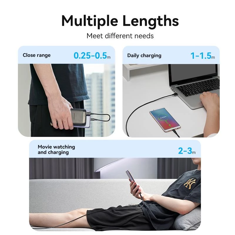 VENTION USB-C į USB 2.0 laidas 2 m juodas CTHBH