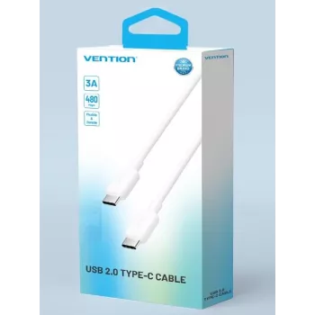 VENTION USB-C į USB-C laidas 1 m baltas TRCWF