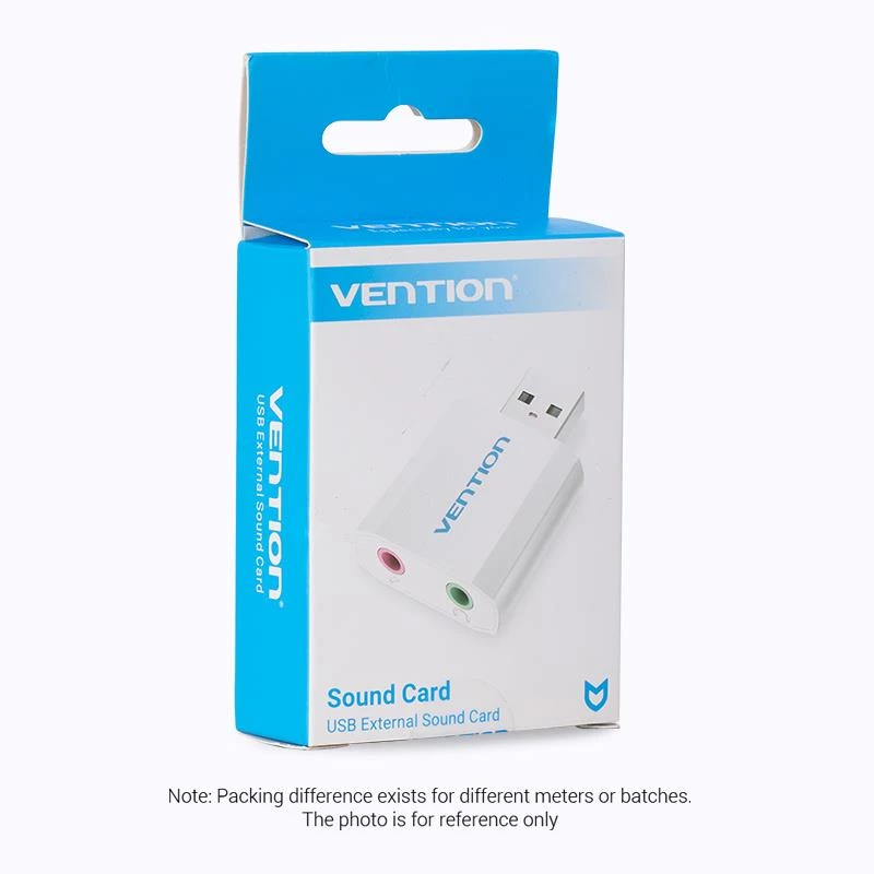 VENTION VAB-S13 USB 2.0 garso plokštė su 2 prievadų USB šakotuvu