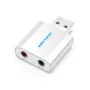 VENTION VAB-S13 USB 2.0 garso plokštė su 2 prievadų USB šakotuvu